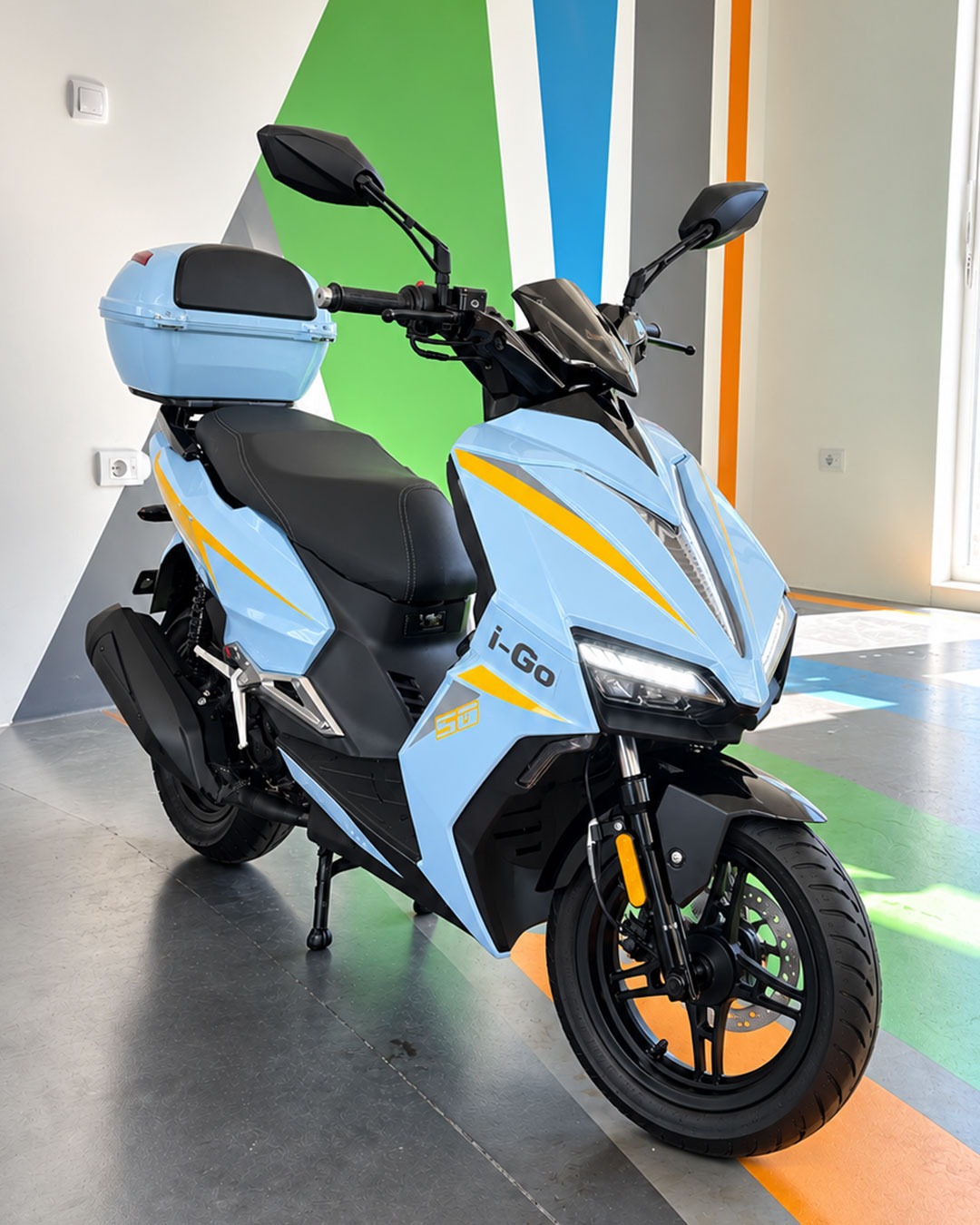 skuteri5 Skuter benzinski I-GO A7 49ccm EURO 5 Svetlo plavi