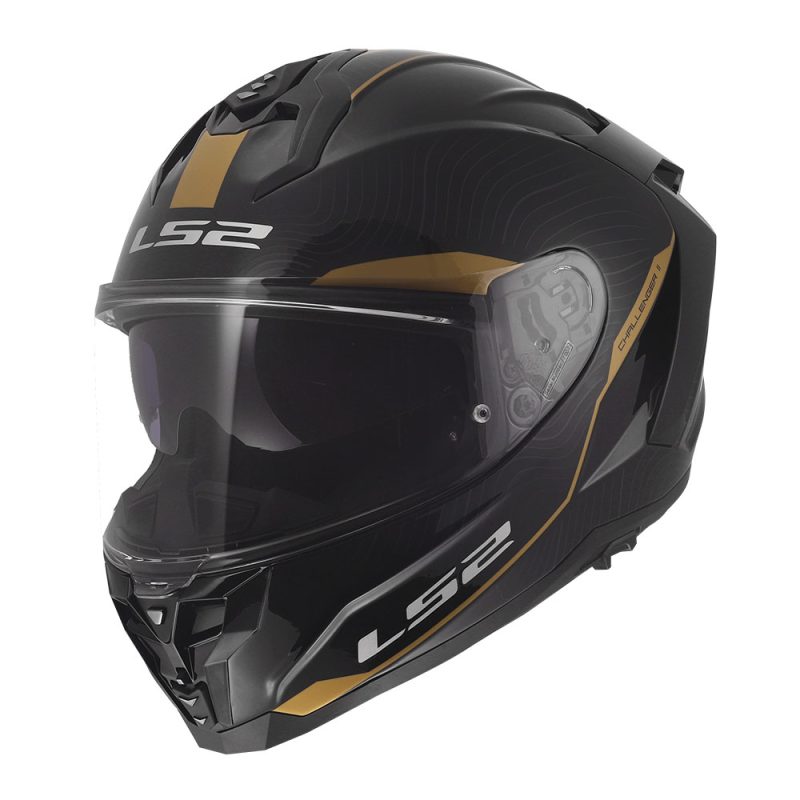 Kaciga LS2 Full Face FF817 CHALLENGER II ESSENTIAL crno zlatna